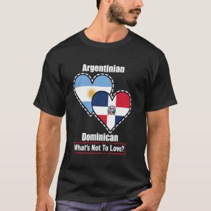 Camiseta Corações Argentinos Dominicanos Bandeiras O Que Nã