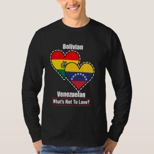 Camiseta Corações Bolivianos Venezuelanos Bandeiras O Que N