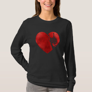 Camiseta Corações Bons Dia de os namorados de Cachorro Dobe