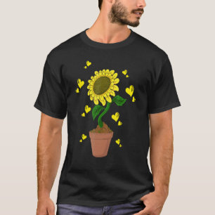 Camiseta Corações Cachorros Amarelo-Sunshine Hippie Sunflow