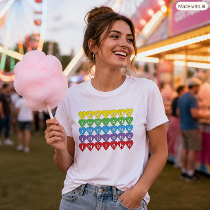 Camiseta Corações Coloridos Viagem Indiana