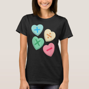 Camiseta Corações com Símbolos Matemáticos Dia dos Namorado