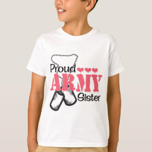 Camiseta Corações da irmã do exército