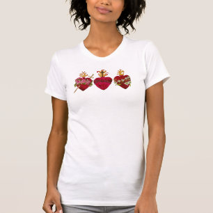 Camiseta Corações da Santa Família T-Shirt
