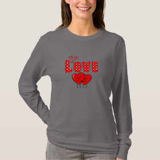 Camiseta Corações de Amor Fofo Design de Dia dos Namorados