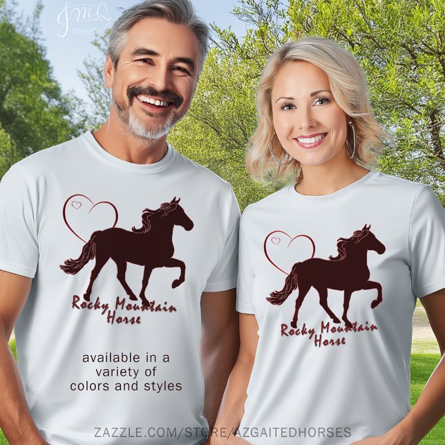 Camiseta Corações de Cavalo da Montanha Rochosa (Rocky Mountain Horse Hearts T-Shirt)