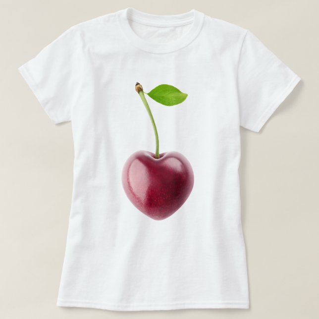 Camiseta Corações de cereja (Frente do Design)