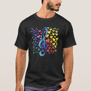 Camiseta Corações de Classe de Banda Arco-Íris