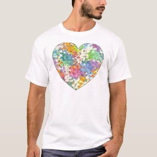 Camiseta Corações de Confete Pastel