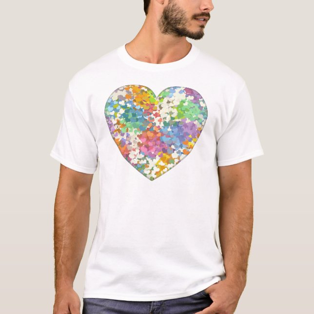 Camiseta Corações de Confete Pastel (Frente)