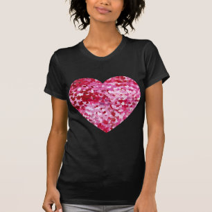Camiseta Corações de Confetes Rosa