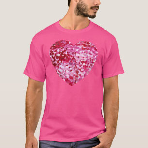 Camiseta Corações de Confetes Rosa