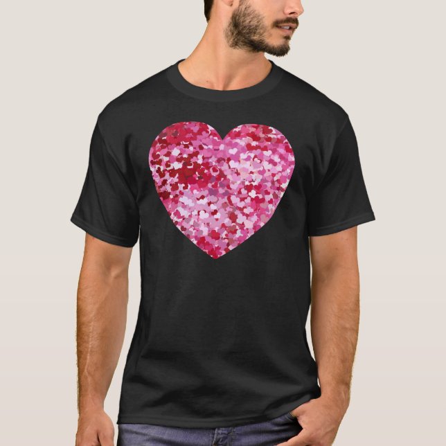 Camiseta Corações de Confetes Rosa (Frente)
