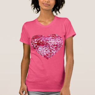Camiseta Corações de Confetti Rosa