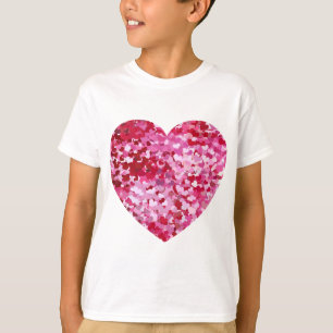 Camiseta Corações de Confetti Rosa