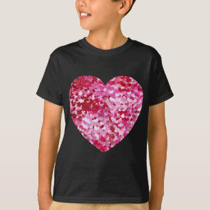 Camiseta Corações de Confetti Rosa