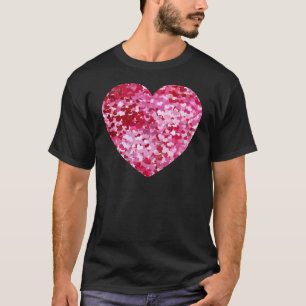 Camiseta Corações de Confetti Rosa