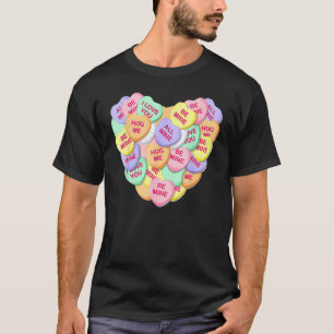 Camiseta Corações de Conversação de Doces Antigos para Anti