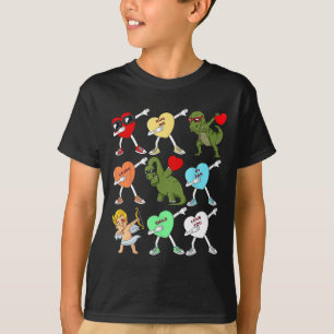 Camiseta Corações de Dabbing de dia de os namorados Cupid T