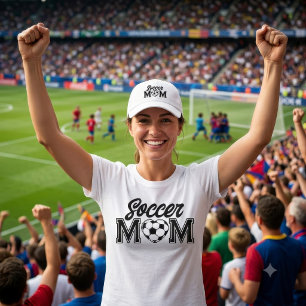 Camiseta Corações de Futebol de Mãe de Futebol Personalizad