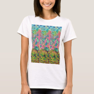 Camiseta Corações de Mídia Mistos