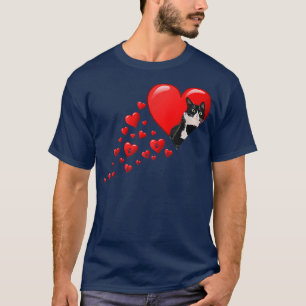 Camiseta Corações De Namorados De Gato Tuedo Para Gatinhos 