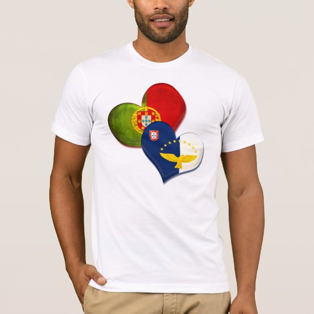 Camiseta Corações de Portugal e de Açores (Frente)