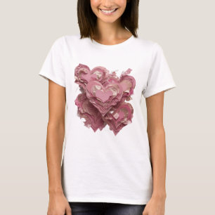Camiseta Corações de Prata ATRACIVOS DE AMOR Design Ousado