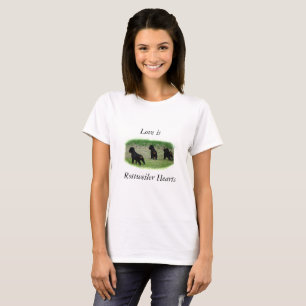 Camiseta Corações de Rottweiler