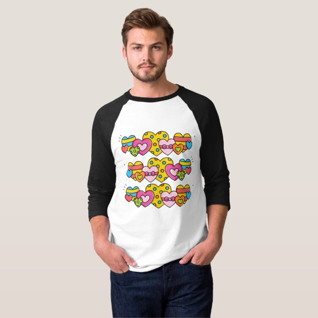 Camiseta Corações de São Valentim (Frente Completa)