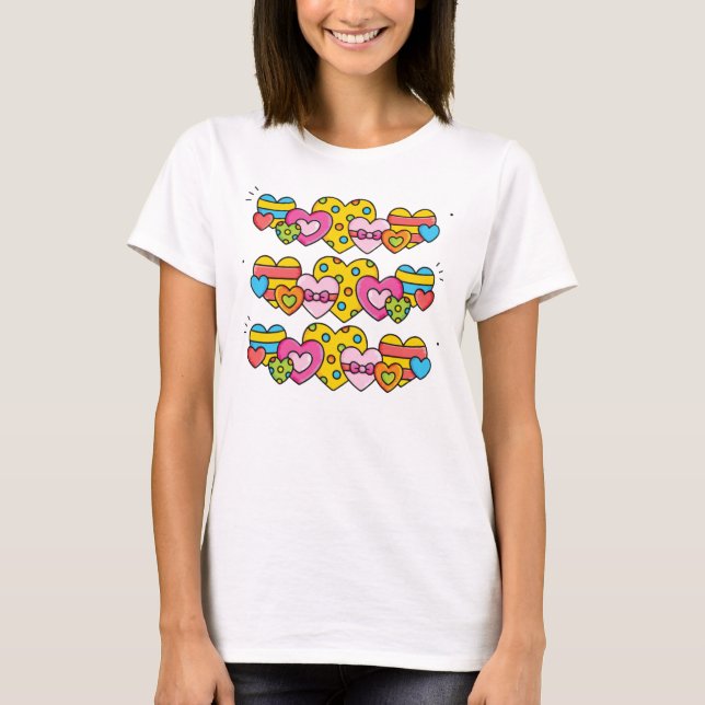 Camiseta Corações de São Valentim (Frente)