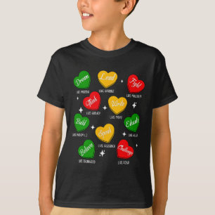 Camiseta Corações de Sonho Retro da História Negra Como Mar
