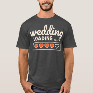 Camiseta Corações de Tempo de Carregamento de Casamento