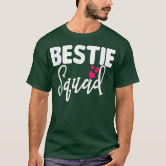 Camiseta Corações de Tripulação Amiga Bestie Correspondente