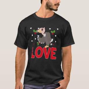 Camiseta Corações dias de os namorados amam urubu fêmeas an