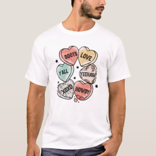 Camiseta Corações do Tema Cowboy Cowgirl