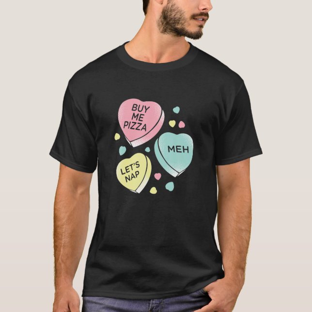 Camiseta Corações Doces Atualizados Para A Da Dia de os nam (Frente)