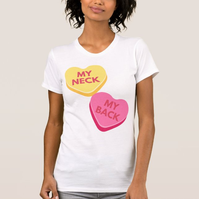 Camiseta Corações Doces de Conversa Inadequados (Frente)