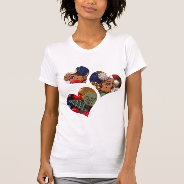Camiseta Corações dos homens de Gingergread (Frente)