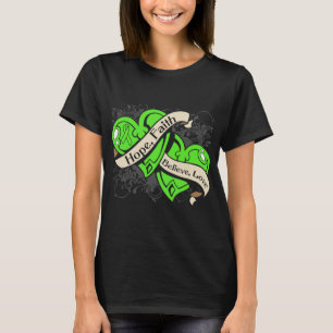 Camiseta Corações duplos da fé da esperança da doença 