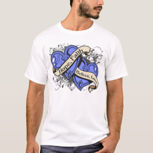 Camiseta Corações duplos da fé esofágica da esperança