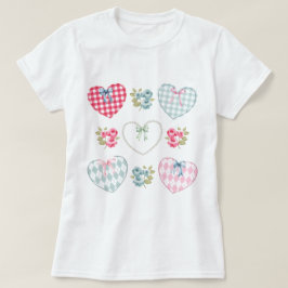 Camiseta Corações e Flores
