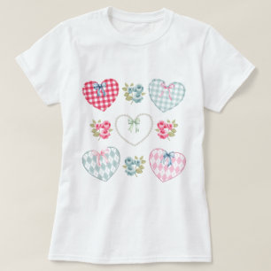 Camiseta Corações e Flores