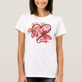 Camiseta Corações e Flores do Doodle Love
