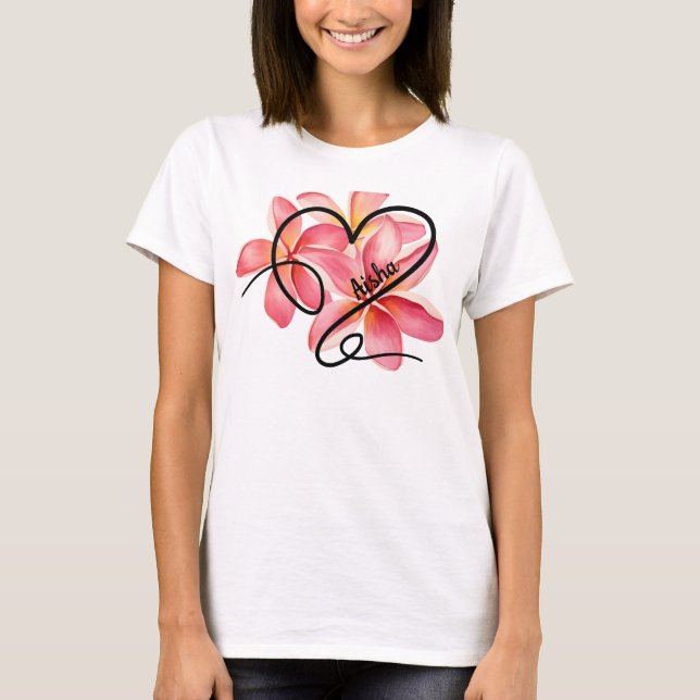 Camiseta Corações e Flores do Doodle Love (Frente)