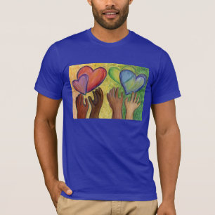 Camiseta Corações e Mãos Adoram Diversidade Artística C