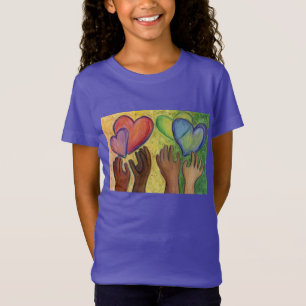 Camiseta Corações e Mãos Adoram Diversidade Artística Camis