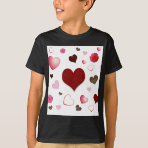Camiseta Corações e Rosas