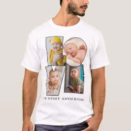 Camiseta Corações e texto personalizados de modelo de amor