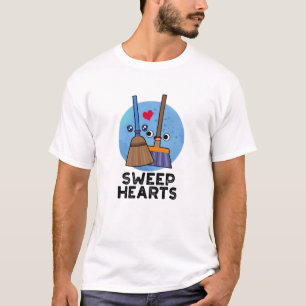 Camiseta Corações Engraçados Corações Doces Broom Pun
